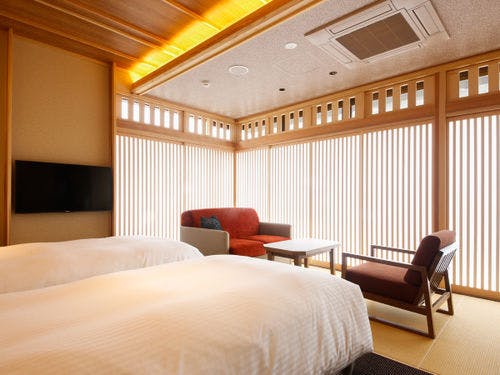 湊小宿 海の薫とAWAJISHIMAの部屋～モデレートコーナー和室Aベッド付（36平米）