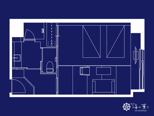 湊小宿 海の薫とAWAJISHIMAの部屋～モデレート和室Cベッド付（39平米）