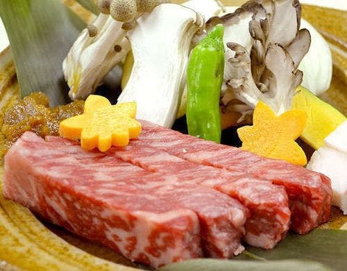 蔵王四季のホテルの山形牛ステーキ＆海鮮陶板焼き膳