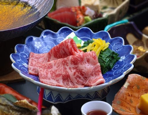下呂温泉 湯之島館の【料理長おすすめ】飛騨牛サーロインのしゃぶしゃぶと旬の食材でおもてなし