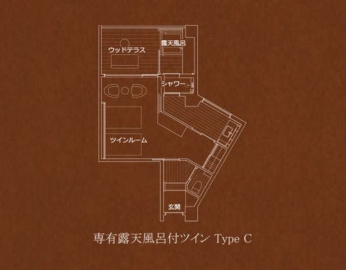湯山荘 阿讃琴南の部屋～専有露天風呂付ツイン Type C