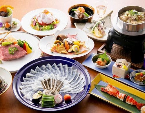 下関温泉 風の海の会席料理