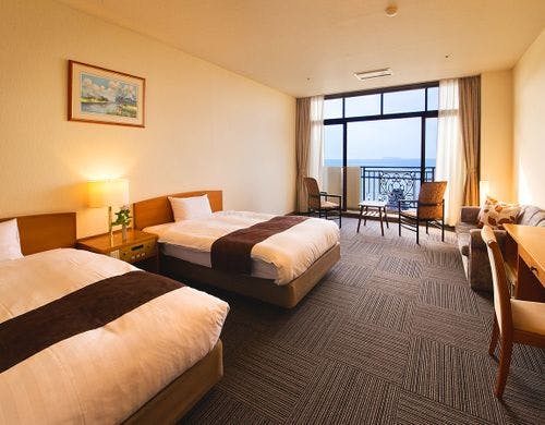 海が奏でる癒しの宿　リゾートホテル美萩の部屋～日本海を望み、ベランダのある潮風と波音の【展望洋室ツイン】