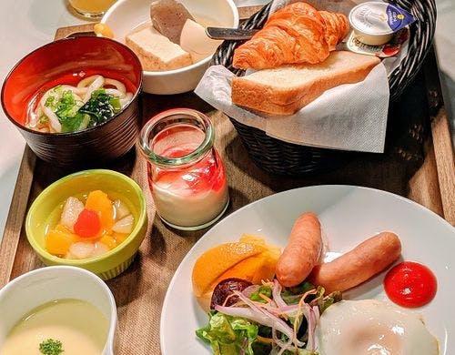 ホテルトラッド博多の軽食モーニングビュッフェ朝食